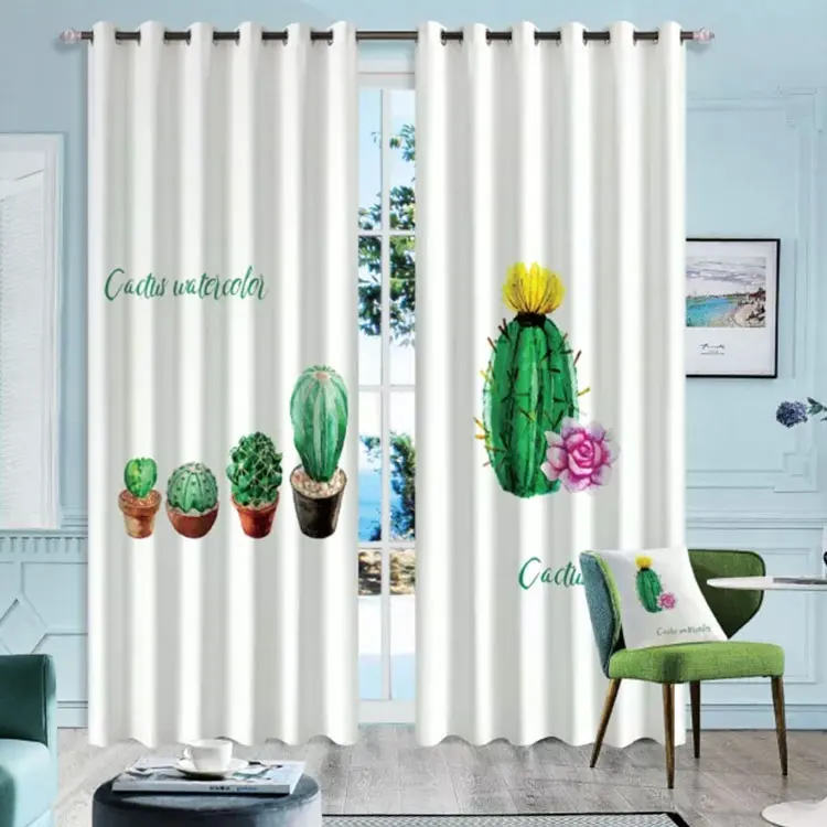 

Leaves Window 3D Curtain Living Room Modern Home Goods Window Treatments Polyester Printed 3d Curtains For Bedroom