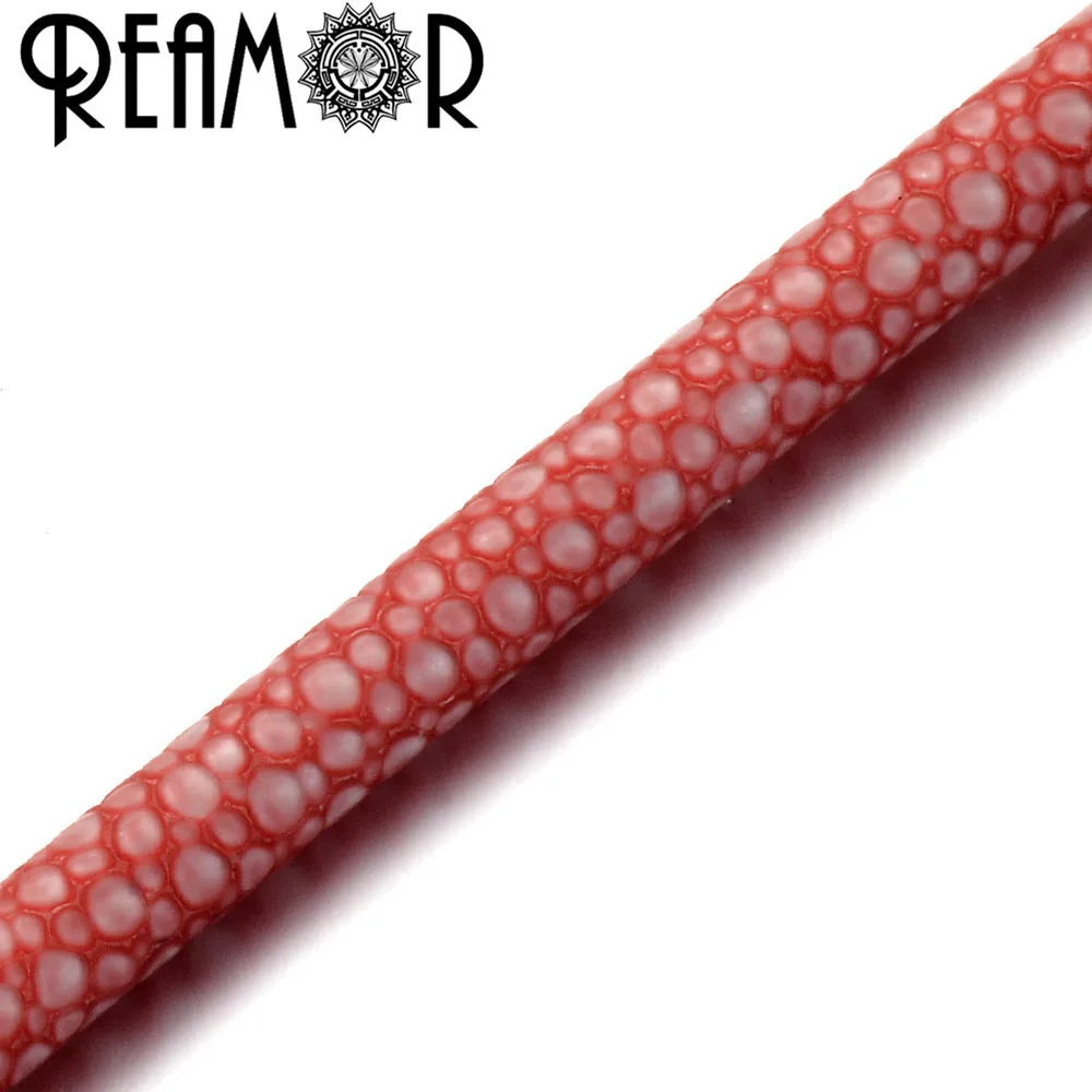 REAMOR 2 цвета Высокое качество 6 мм PU кожа ската веревочный шнур для DIY браслет ювелирных изделий ремесло изготовление фурнитура - Цвет: Red
