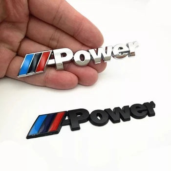 

1PCS M power Motorsport Metal Logo Car Sticker Rear Trunk Emblem Grill Badge for BMW E46 E30 E34 E36 E39 E53 E60 E90 Car styling