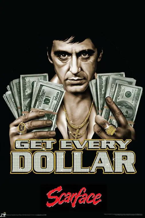 DIY рамка классические Гангстерские фильмы Scarface шелковая печать кино плакат для