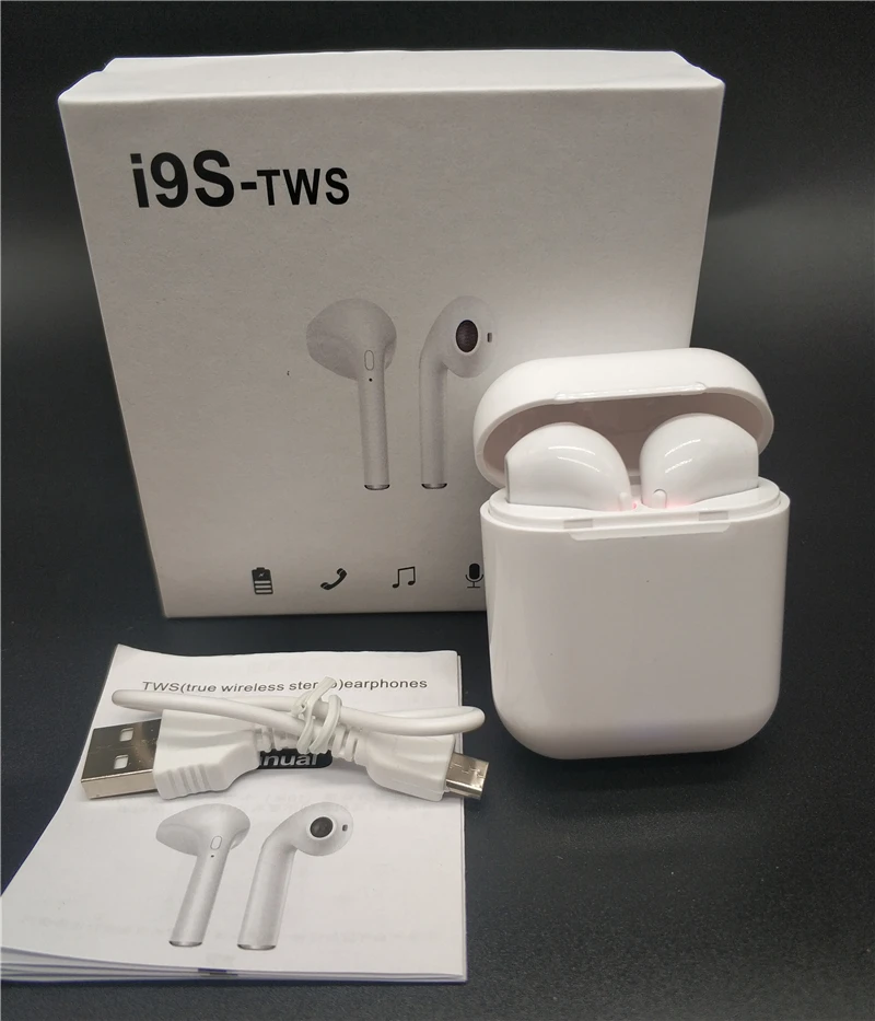 

i9S TWS Wireless Stereo Earphone Mini 5.0 Bluetooth Headphones Headsets Invisible Earbuds for all iphone pk i7 i11 i12 i13 i20
