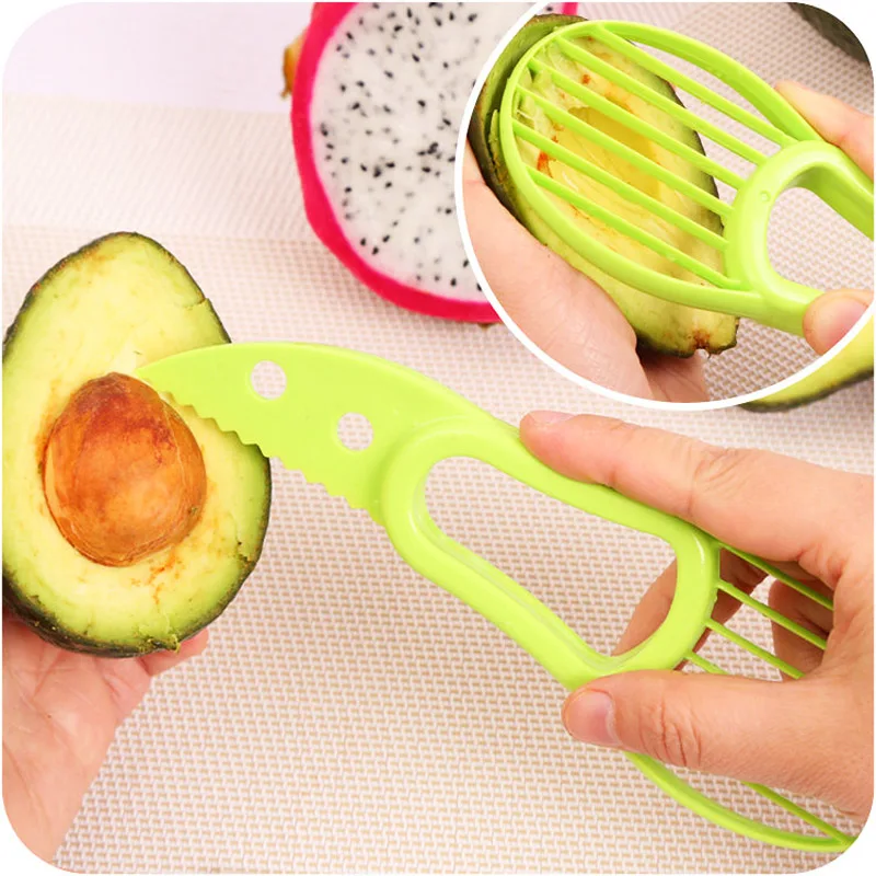 

Multi-function Avocado Slicer Shea Corer Butter Peeler Fruit Cutter Pulp Separator Plastic Knife Kitchen Vegetable Tools