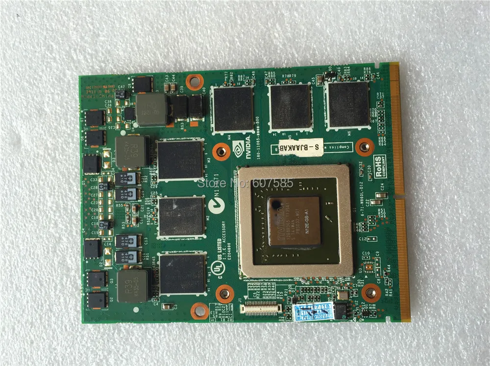 for clevo GTX560M GTX 560M VGA video card 1.5GB 6-71-W860L-D12 N12E-GS1-A1 100% tested