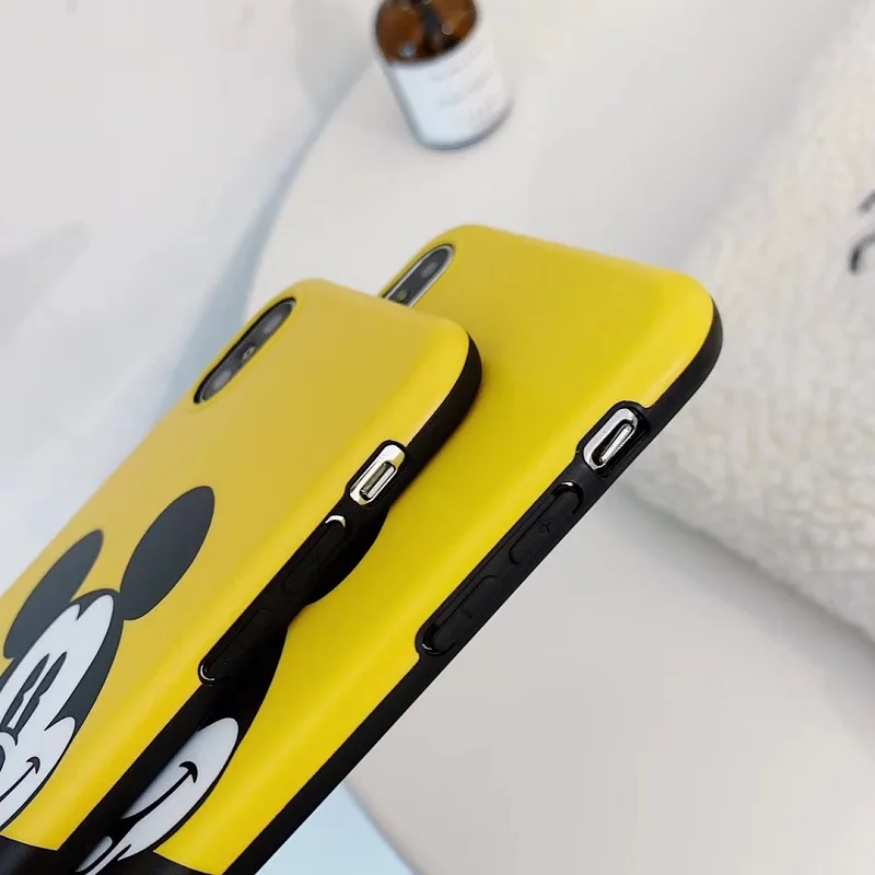 Minnie Mickey Donald Daisy pato suave TPU funda para iphone 7 Plus 6 s 6 plus silicona para iphone 8 funda amarilla MAX X XS