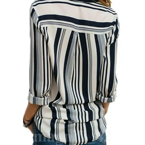 

Sexy Women Long Sleeve Casual Shirts Ladies Button V-neck Tops Blouse