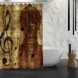 Пользовательские классической музыки символы душ Шторы Водонепроницаемый Ткань душ Шторы для Ванная комната wjy1.17