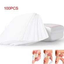 Hot 100 Pcs/Set Depilatory Papers Nonwoven Cloth For Face Neck Arm Leg Body Hair Removal Wax Paper Beauty Tools High Quality wyt