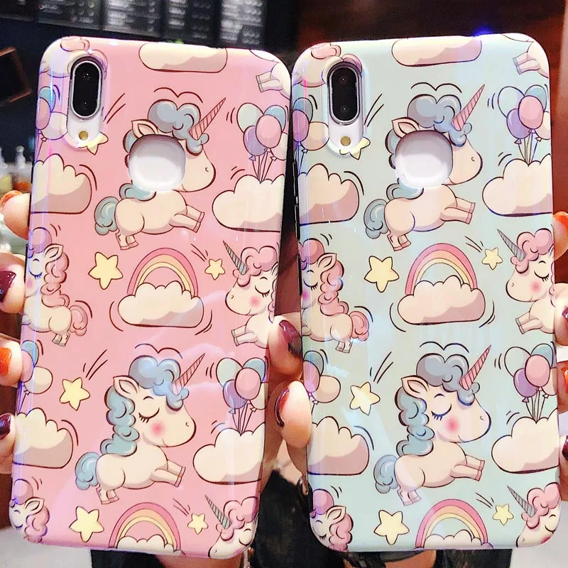 

Unicorn Cover for Huawei Nova 3e 3 3i 4 Capa Patterned Ultra Thin Soft TPU Cover for Huawei P20 Lite P30 Pro Mate 20 Pro Case