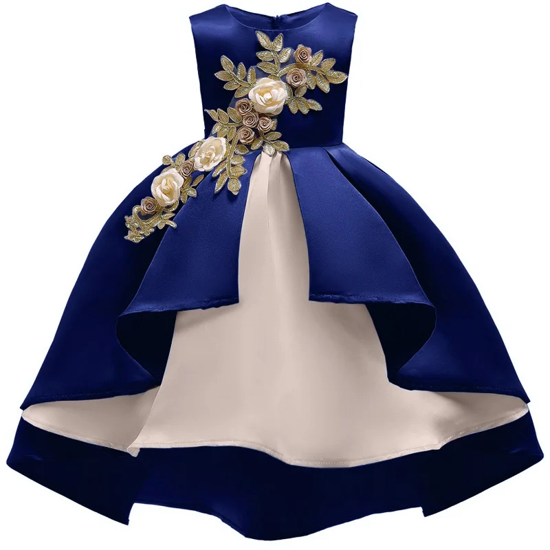 2018 New Summer Baby Girls Dress Children applique Wedding elegant Dresses Kids Party Prom 3-10 Yrs | Детская одежда и обувь