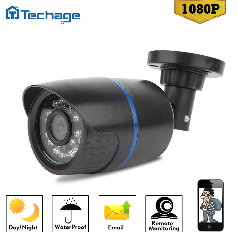 

Techage Full 2.0MP HD IP Camera Onvif P2P Bullet NIght Vision Cam 1920*1080P Waterproof Surveillance Camera CCTV Home Security