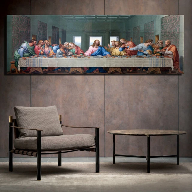 Last Supper Christian Canvas Painting For Living Room Jesus Portrait Religions Wall Art Poster Last Supper Christian Canvas Painting For Living Room Jesus Portrait Religions Wall Art Poster