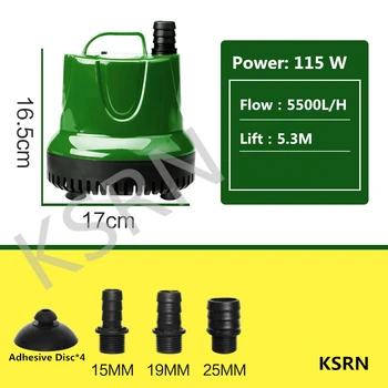 

220V Submersible Water Pump 5500LPH Fish Tank Fountain Aquarium Fall Hydroponic 115W