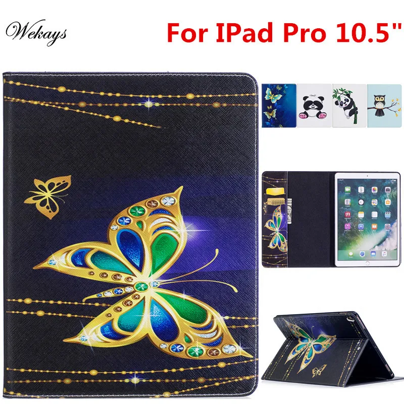 

Wekays For Apple IPad Pro 10.5 inch Cartoon Stand PU Leather Fundas Case For Coque IPad Pro 10.5 2017 Tablet Cover Case Pro 10.5