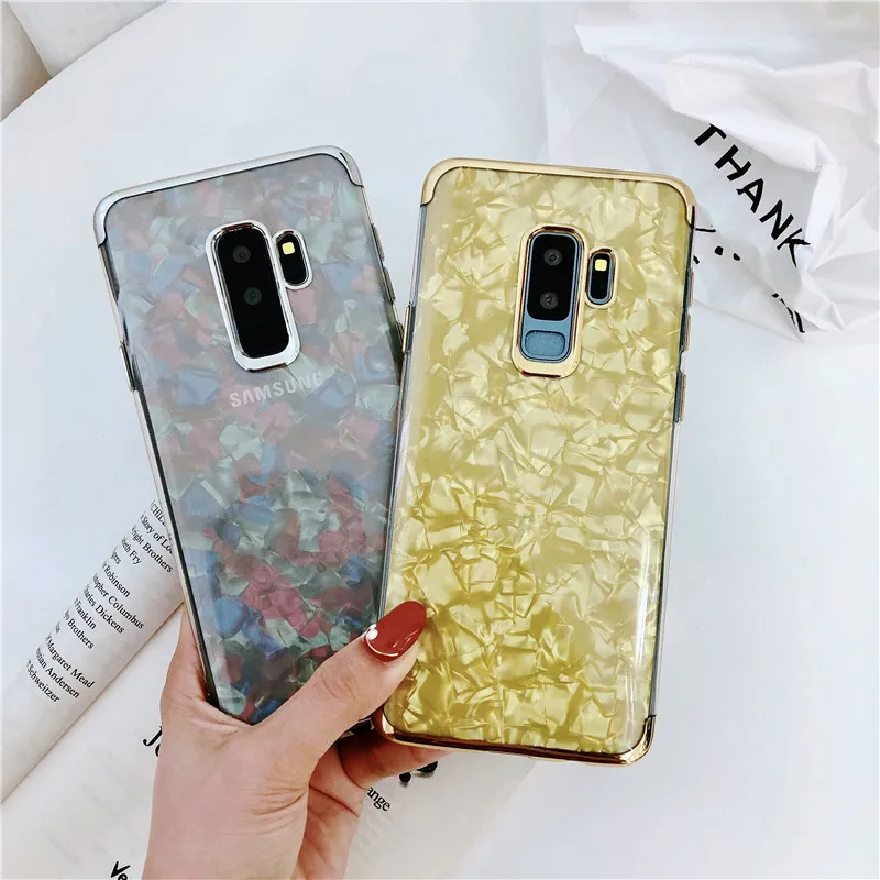 Чехол для samsung S9 блестящий чехол Galaxy S10 Plus Fundas Lite S10E S8 S7 Edge TPU Мраморный телефона s |