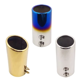 

76mm Car Exhaust Muffler Pipe Tips Chrome Trim Tail Tip for Ford Rover MG BMW Abarth Hyundai Dodge Range Rover Car Accessories