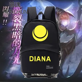 

Cool Game fans backpack game heroes design Diana logo printing backpack black nylon backpack NB072