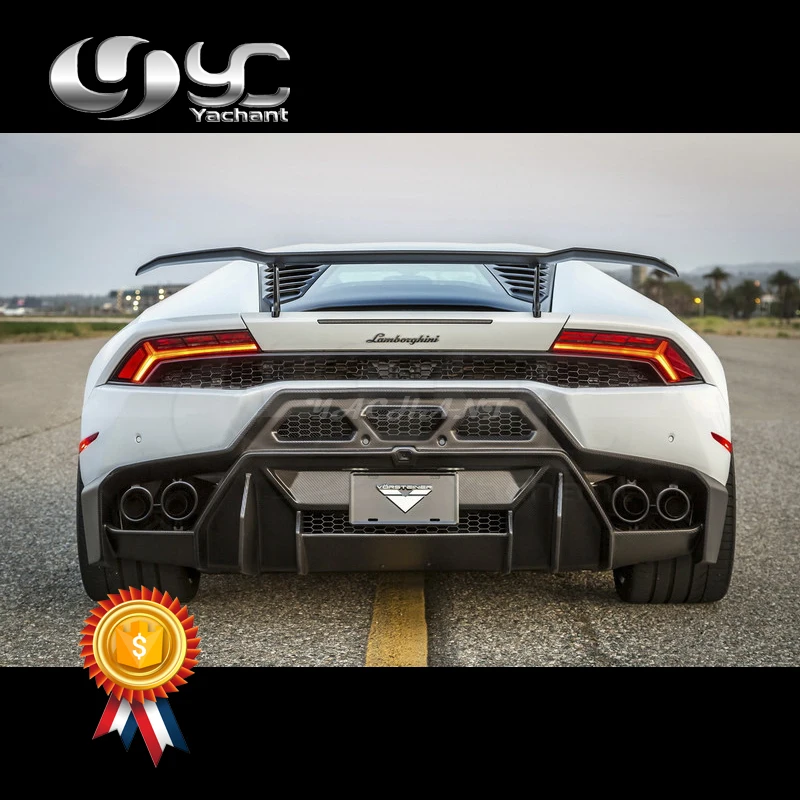 

Car-Styling Carbon Fiber Rear Bumper Fit For 14-17 Huracan LP610-4 & LP580-2 Coupe Spyder VRS NOVARA EDIZIONE Style Rear Bumper