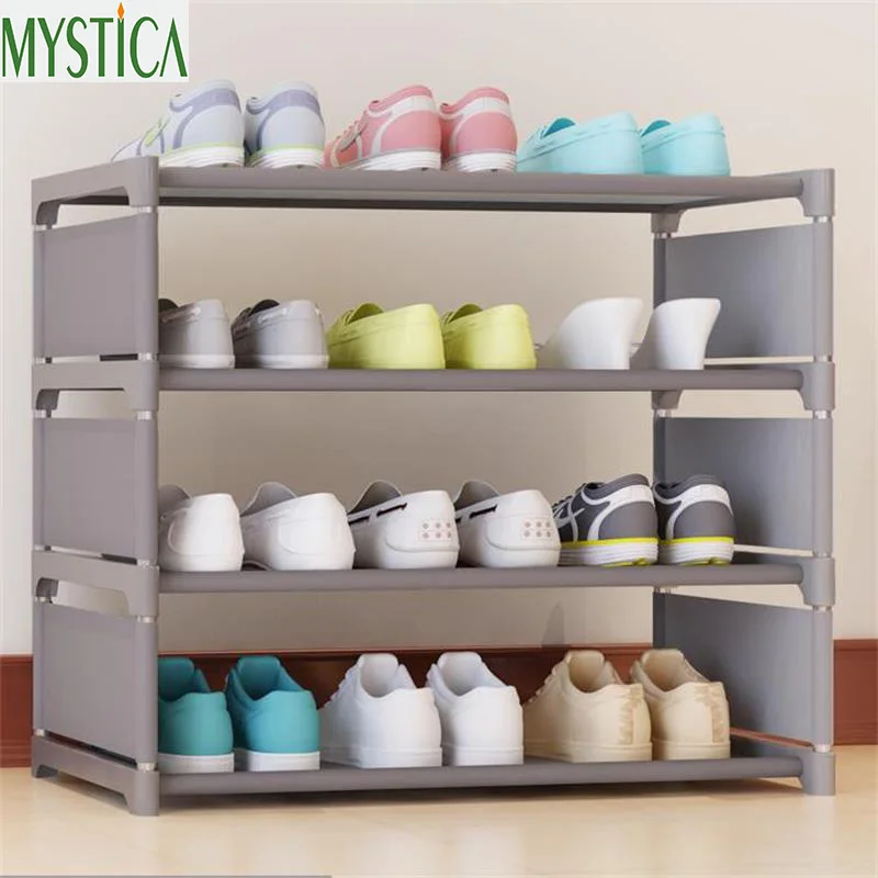 

2019 MYSTICA New Sashio Shoe Rack Organizer 4-12 Layer Shoe Shelf 50-85CM High Male Female Dorm Bed Bottom Ded Shoe Rack Storage