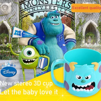 

Disney Children's Covered Baby Cup Milk Cup Mouth Cup 3D Cute Handle Baby Drinking Cup