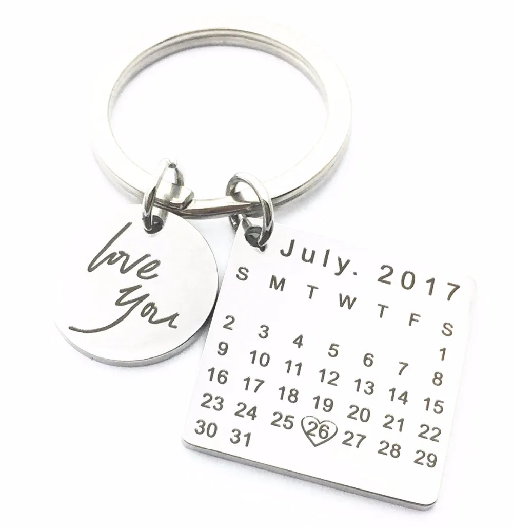mylongingcharm customize birthday calendar keychains specialized
