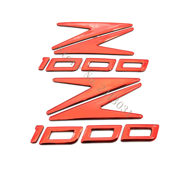 2шт Мотоцикл Велосипед поднят Светоотражающие Эмблемы обтекатель бак топлива наклейки для Kawasaki Z1000 - Цвет: Красный