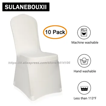 

Set of 10 pcs 3 Color Polyester Spandex Banquet Wedding Party Chair Covers. Available in red, black and white