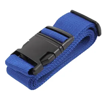 

Fashion Boutique Plastic Release Buckle Adjustable Luggage Strap Belt Black Blue