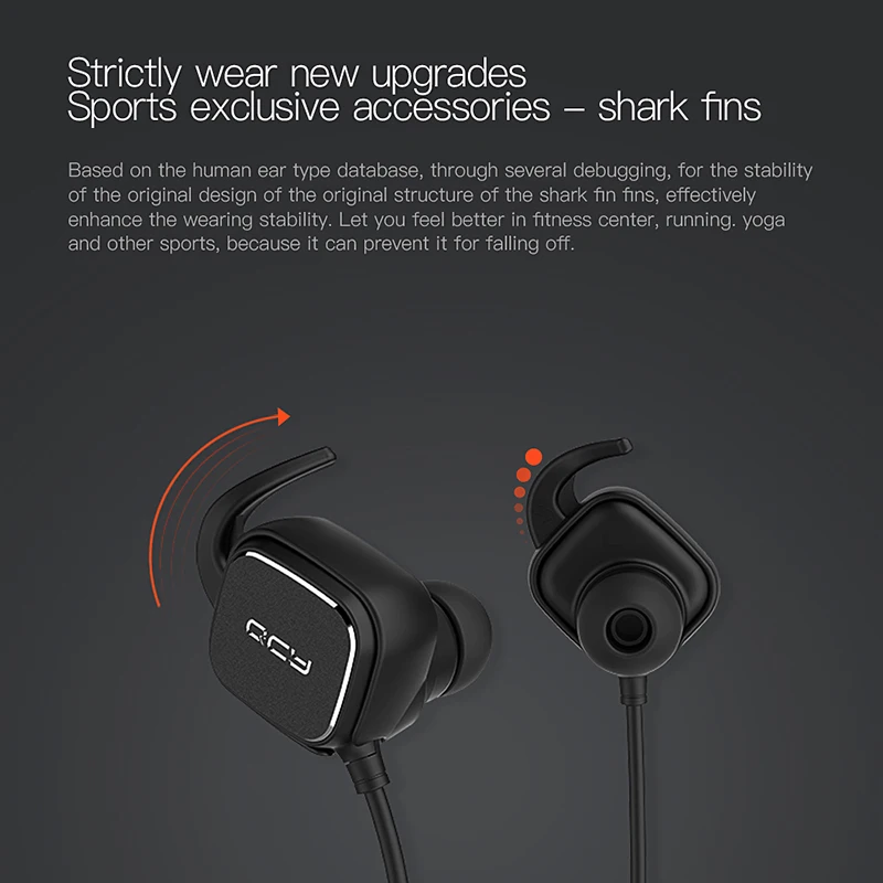 QCY QY12 Active Шум отмена Bluetooth наушники Беспроводной спортивные переключатель магнит
