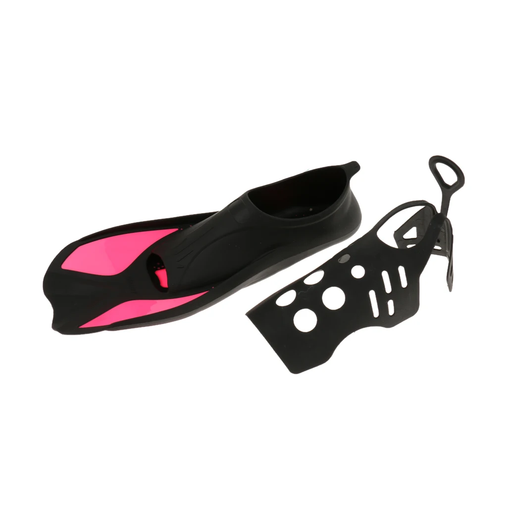 Unisex Adult Kids Full Foot Short Swimming Fins Scuba Diving Swim Training Flippers Snorkeling Water Sports Fin XXS/XS/S/M/L/XL
