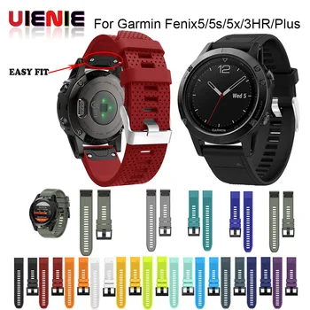 

26mm Quick Release Strap for Garmin Fenix 5X/3/3HR Band Sport Silicone Watchband Easy Fit for Garmin D2 Bravo Aviation Watch GPS