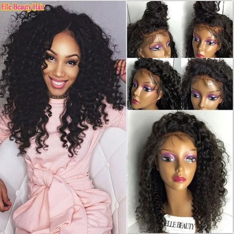 7a Brazilian full lace deep curly wigs 100 glueless full lace curly human hair wigs for sale