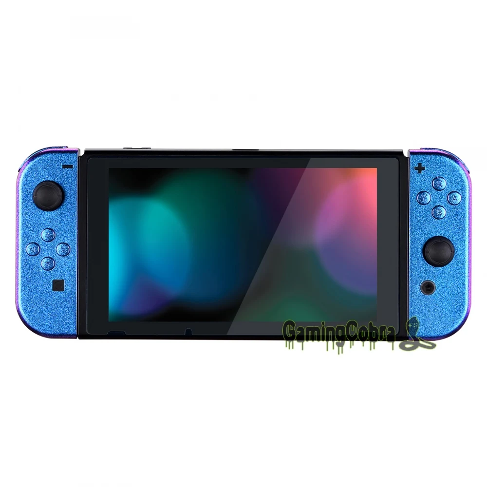 Habitação com Botões Interruptor de Substituição Shell para Nintendo Camaleão Roxo Azul Controlador Shell Conjunto Completo Faça Você Mesmo Case Alegria-con - Image 5