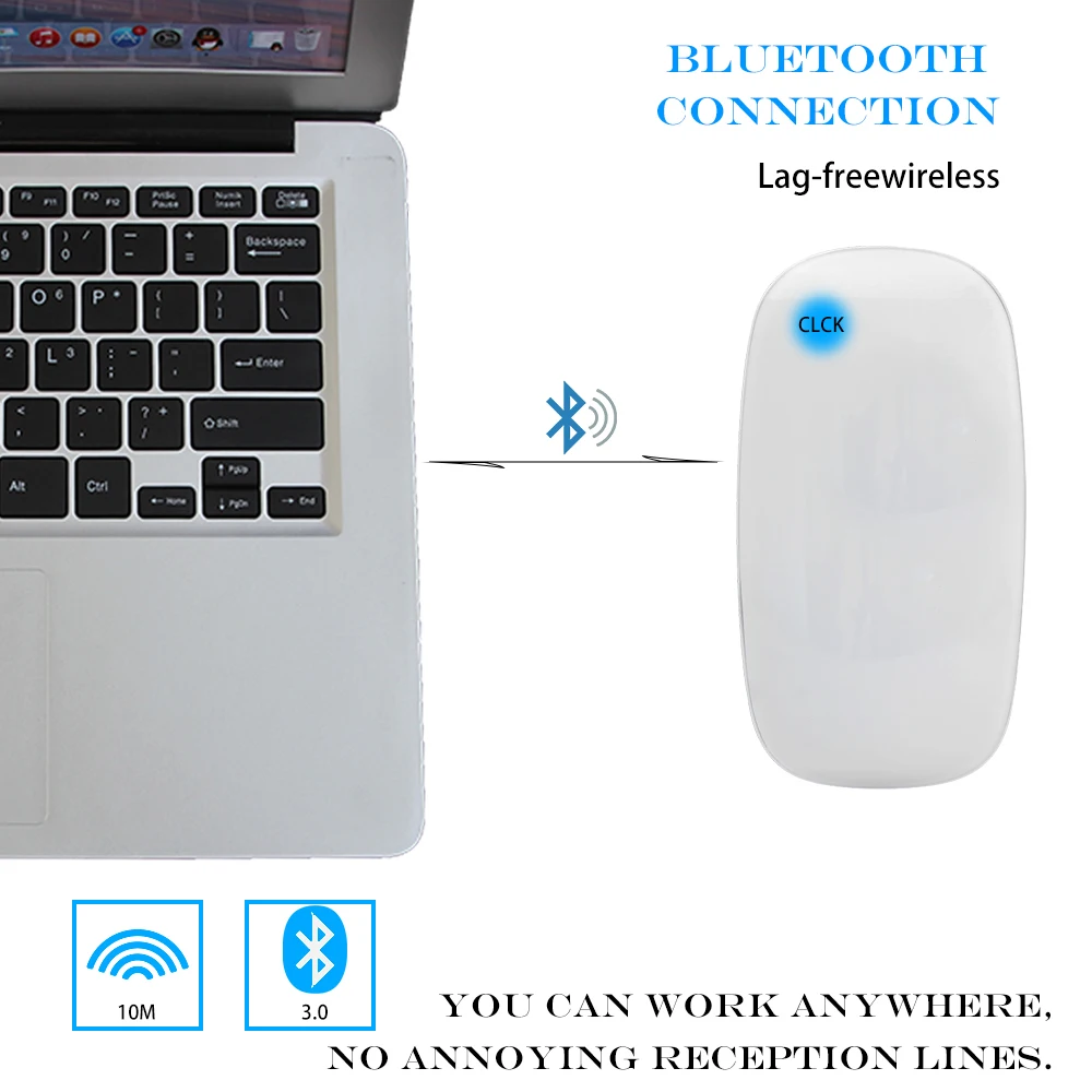 CHUYI Bluetooth беспроводная сенсорная мышь Ультра тонкая оптическая Волшебная мышь 1200 dpi тонкая компьютерная игровая мышь для ноутбука Apple PC