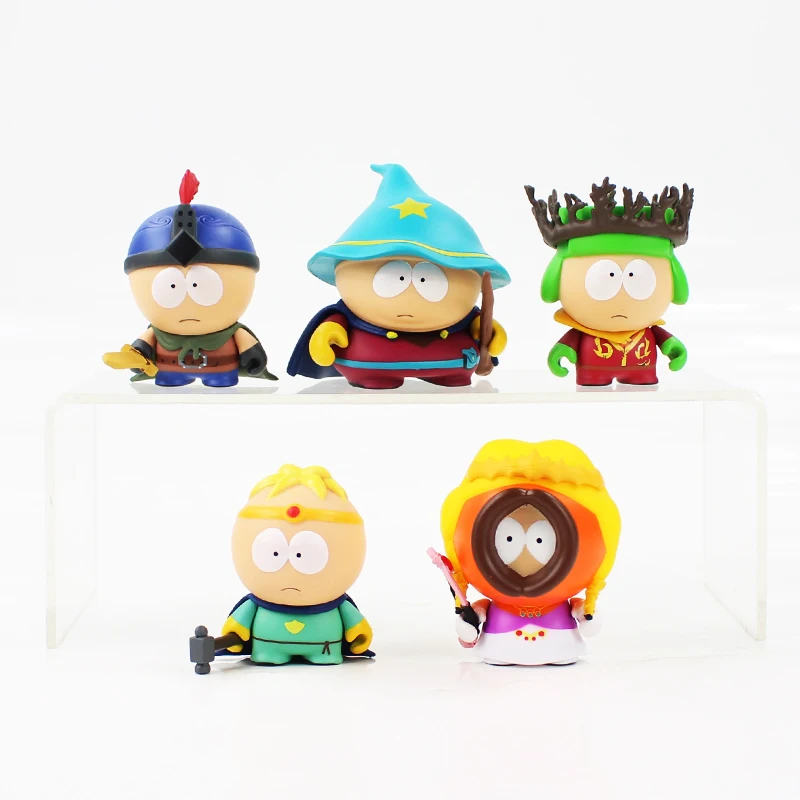 

5pcs/lot South Park Figure Toy The Stick of Truth Kenny Stan Marsh Kyle Eric Mini Model Doll Gift for Kids