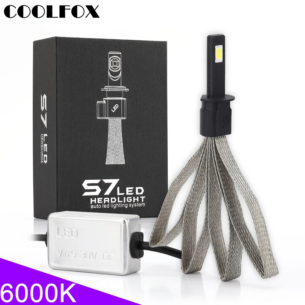 COOLFOX LED Car Lights H4 9005 9006 HB4 HB3 H3 H11 H7 H1 Led font b