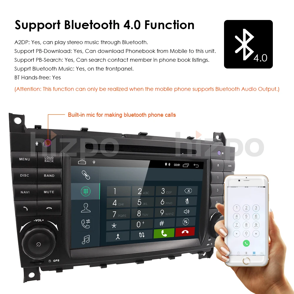Perfect 2G RAM 16G ROM Android 9.0 7" Car DVD GPS For Mercedes/Benz W203 W209 W219 A-Class A160 C-Class C180 C200 CLK200 dab Free Camera 10