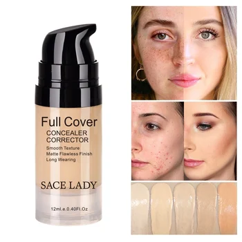

Cosmetic Face Concealer Cream Up Makeup maquillaje Base Full Cover Make Liquid Facial Corrector contour