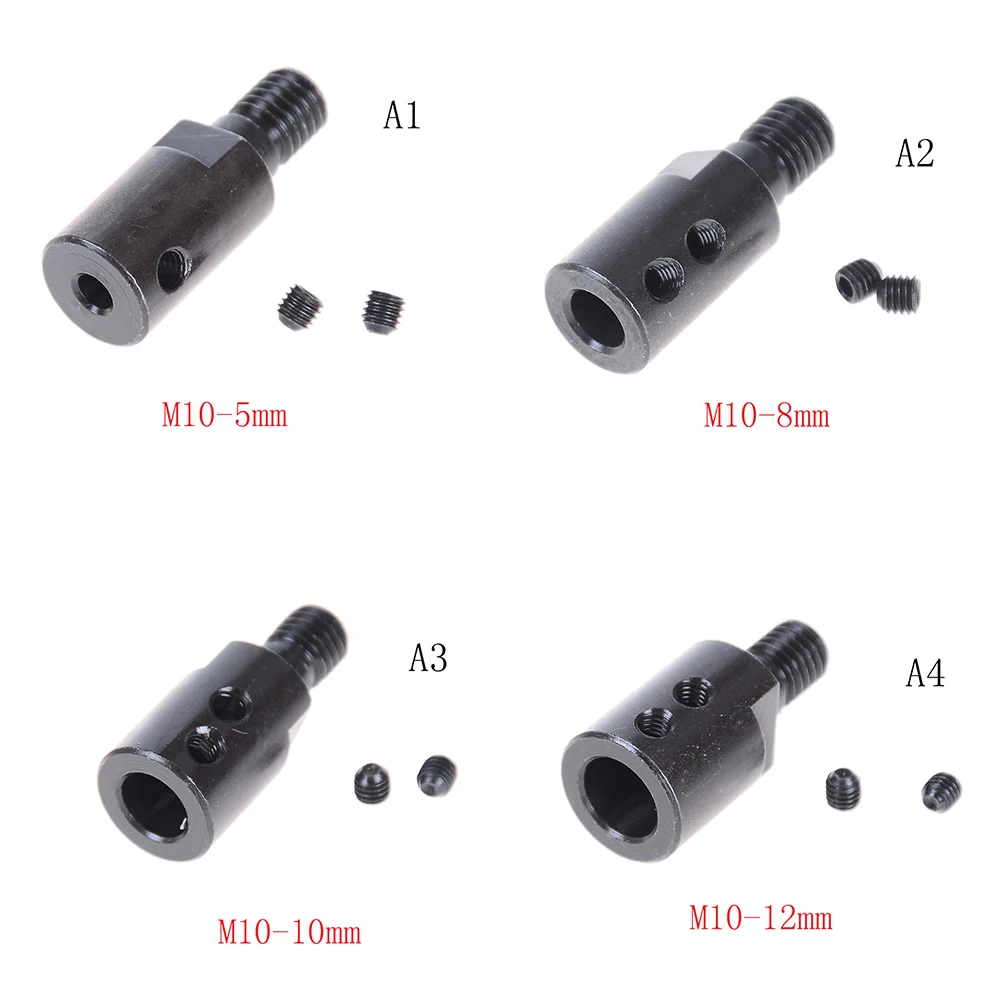 Black 5mm/8mm/10mm/12mm Shank M10 Arbor Mandrel Connector Adaptor