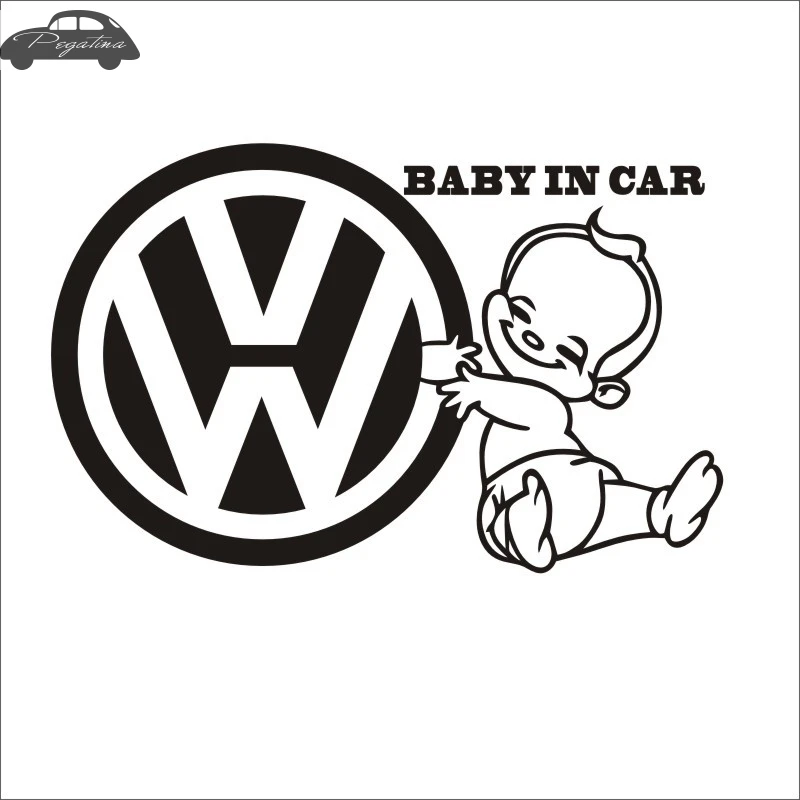 Автомобиль VW ребенок в автосервисе стикер автомобиля Наклейка плакаты Виниловые