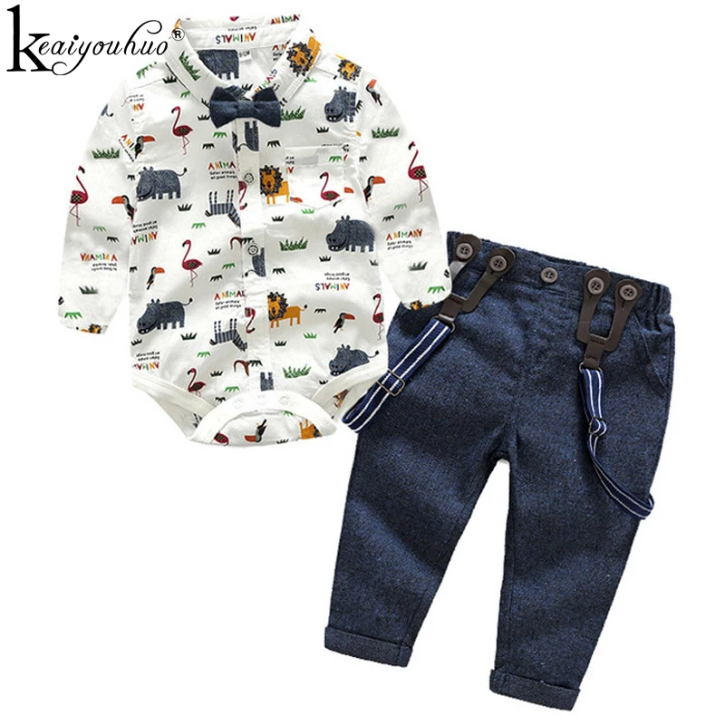 

Kids Clothes Sets Plaid T- Shirt+Jeans 2Pcs Baby Boy Clothes Autumn Gentleman Outfit Suit Long Sleeve Toddler Boys Clothing Sets