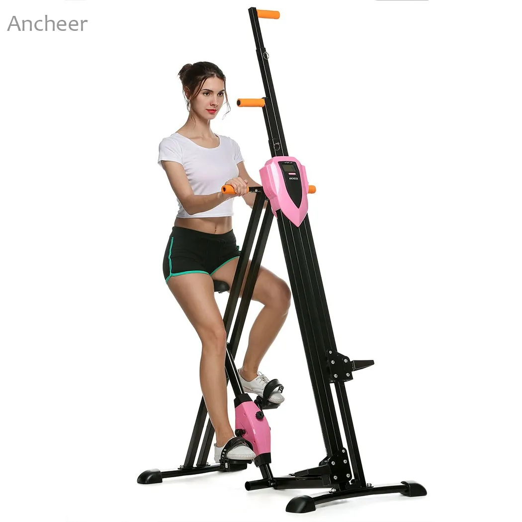 Image ANCHEER New Vertical Climber Gym Exercise Fitness Machine Stepper Cardio Workout Training non stick grips Legs Arms Abs Calf