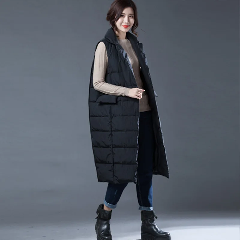 2018 Ceciliayu Winter New Style Women's Warm Vest Fashion Down Women's Vest Slim Standard Sleeveless White Duck Down Coats