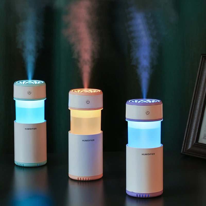 Creative Pulling Humidifier Mini Humidifiers LED Night Light Aroma Essential Oil Diffuser USB Fogger Car Air freshener