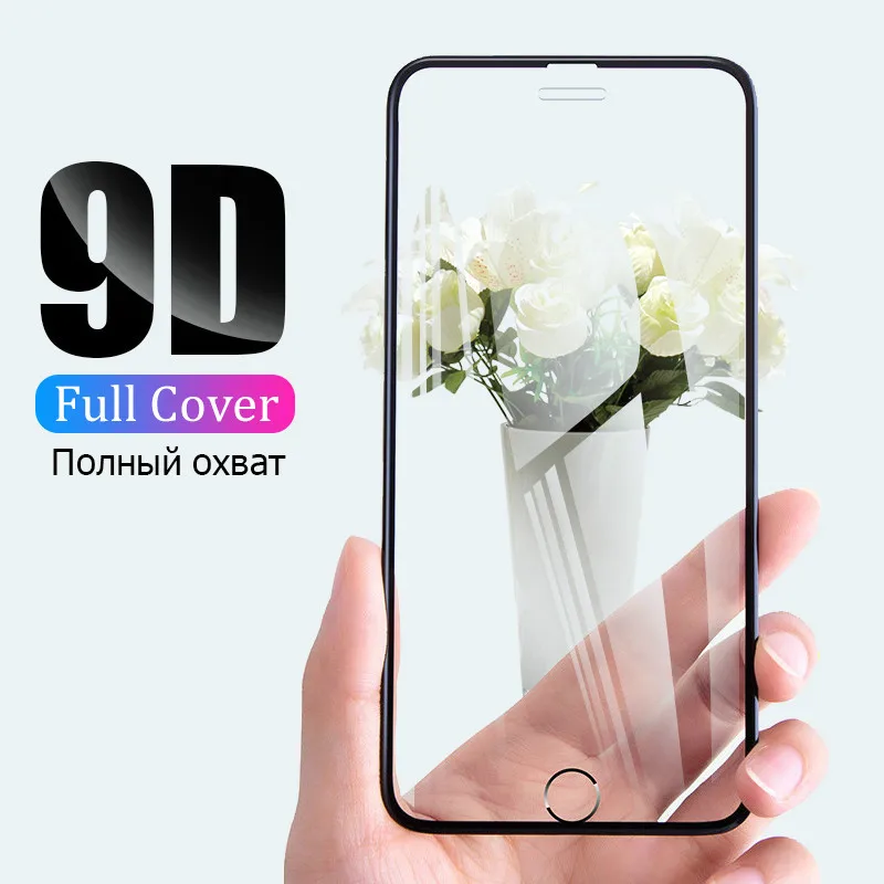 

9D Protective Glass For iPhone 6 6S 7 8 Plus Cover Tempered Glass On The For iPhone X XS MAX XR 9H Screen Protection Glass Film