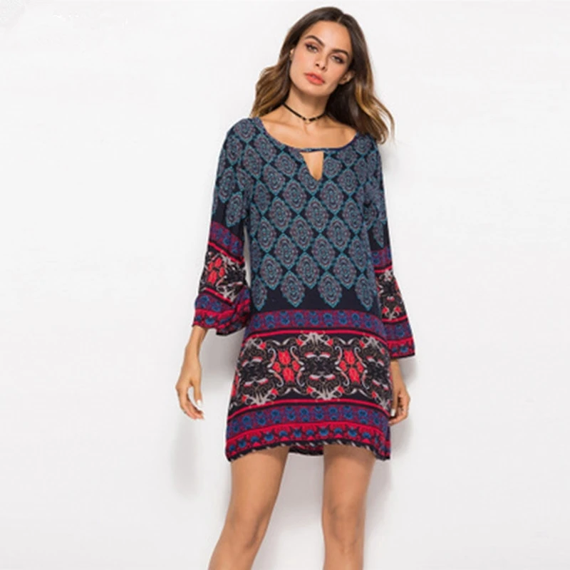 Beach Cover Up Embroidery Vintage Swimwear Ladies Tunics