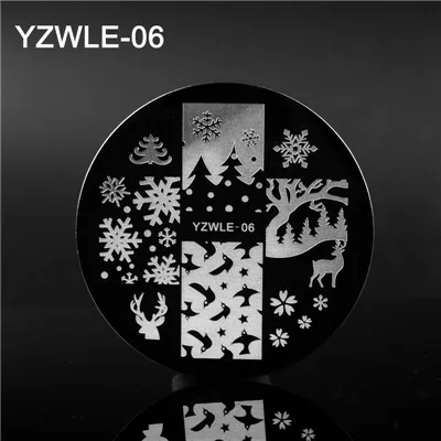 YZWLE 1 шт. 30 дизайнов доступны YZWLE штамповки пластины кружева отрицательное пространство листья цветы дизайн ногтей шаблон инструменты аксессуары - Цвет: 06