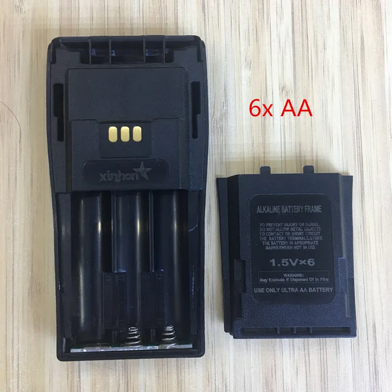 

6x AA battery case box for Motorola DEP450 DP1400 PR400 CP140 CP040 CP200 EP450 CP180 GP3188 etc wakie talkie with belt clip