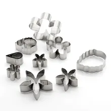 12 шт./компл. для торта из нержавеющей стали DIY Форма звезда круг сердце форма Кондитерские Фрукты резак помадка торт форма сахар Кухонные гаджеты