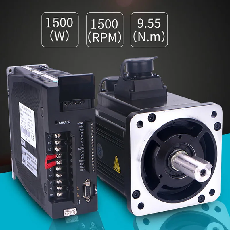 130 AC servo motor 9.55Nm 1.5KW AC drive servo motor set