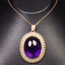 Аметти большое ожерелье кулон 925 серебро 20*25 мм 18ct большой цветной камень# SB18092310